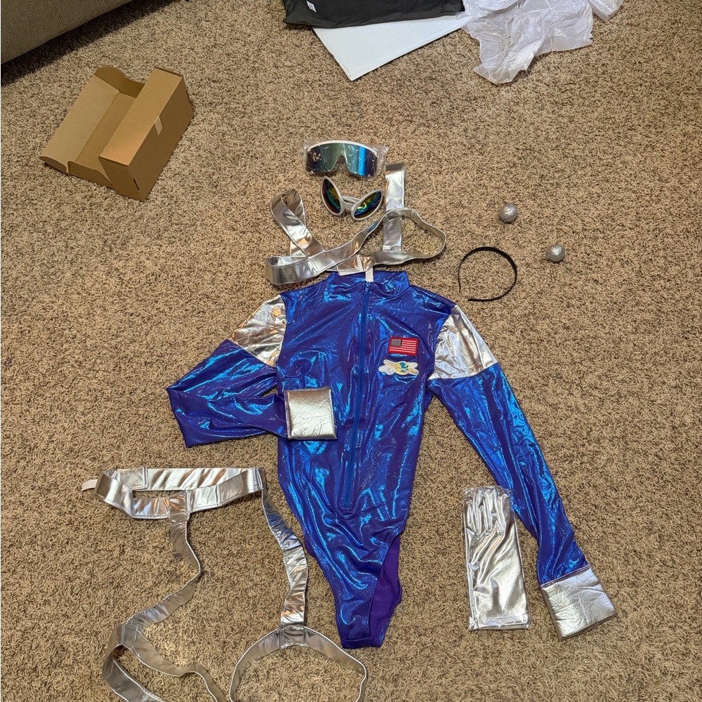 Forplay Women's Space alien Costume - Blue and Silver